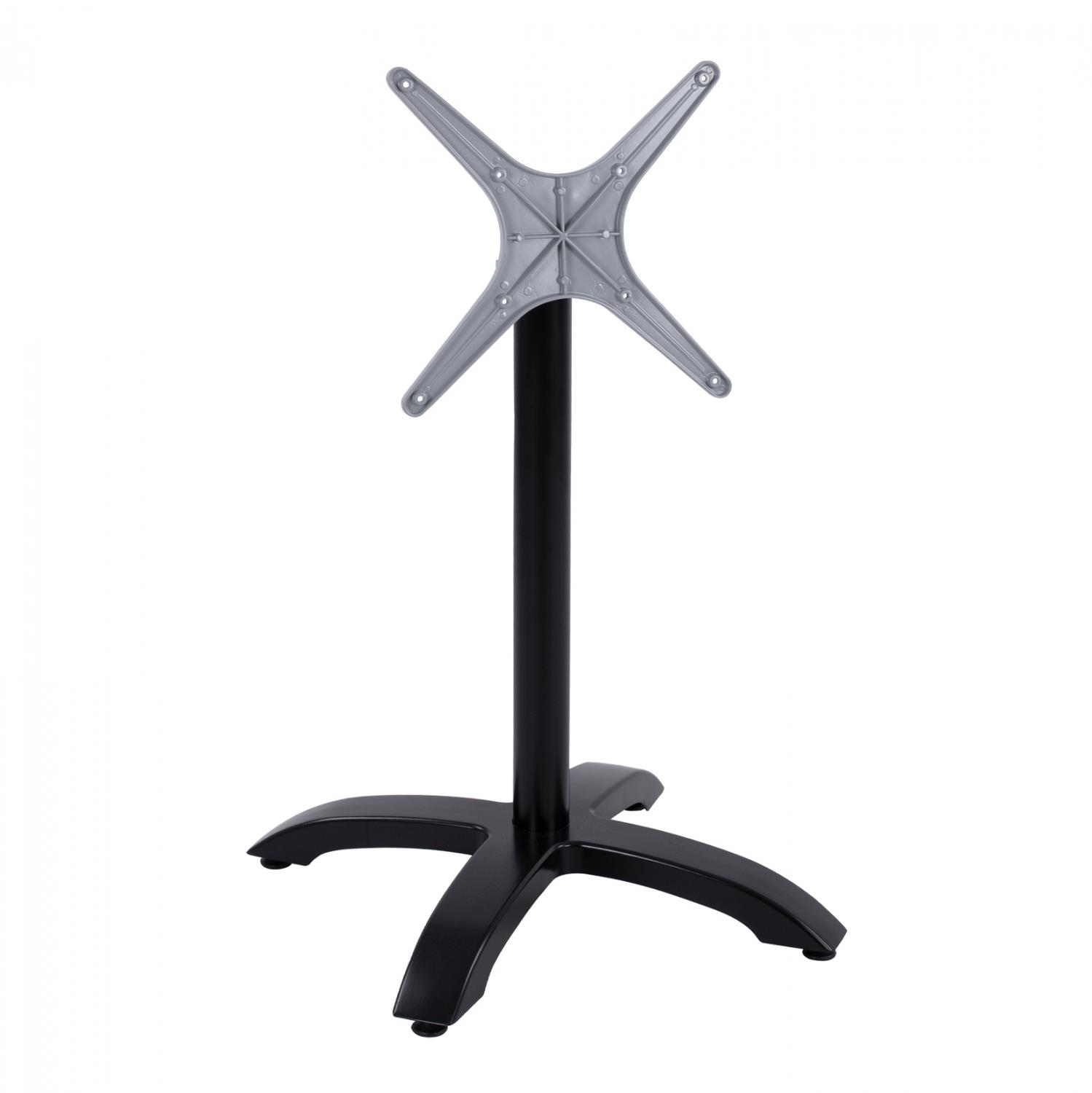 Βάση Αλουμινίου Πτυσσόμενη C469.01 Μαύρο Ματ 66x66x72Υεκ. με Σταυρό 48Χ48εκ.