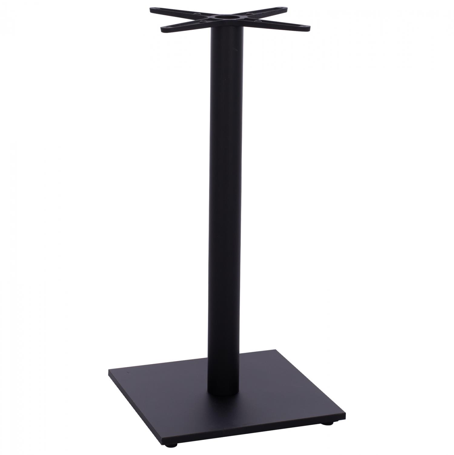 Βάση Μεταλλική για Μπαρ Μεσαίου ύψους C474 σε Μαύρο Ματ Φ45x94εκ. με Σταυρό 46x46εκ.