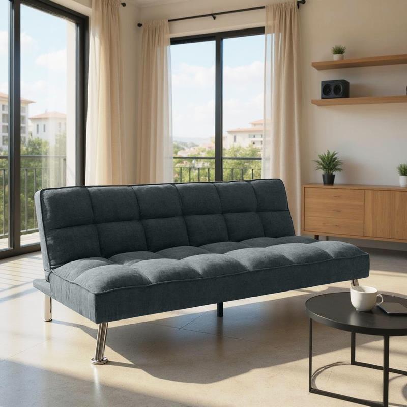 Καναπές - Kρεβάτι Rebel 3θέσιος Ύφασμα Ανθρακί 189x92x82 εκ.