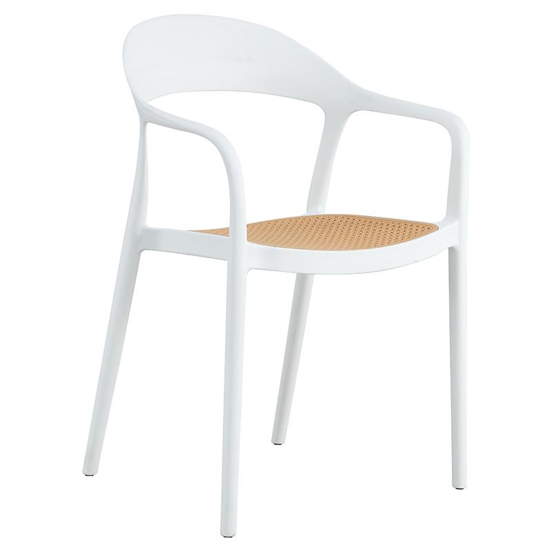 Καρέκλα Πολυθρόνα Ember με UV protection PP μπεζ- λευκό 52.5x56.5x81εκ.