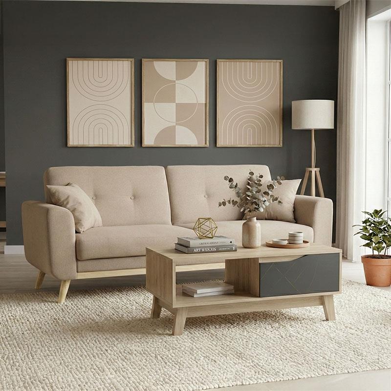 Καναπές - Kρεβάτι Carmelo Ύφασμα Μπέζ 214x80x86 εκ. Καναπές - Kρεβάτι Carmelo Ύφασμα Μπέζ 214x80x86 εκ.