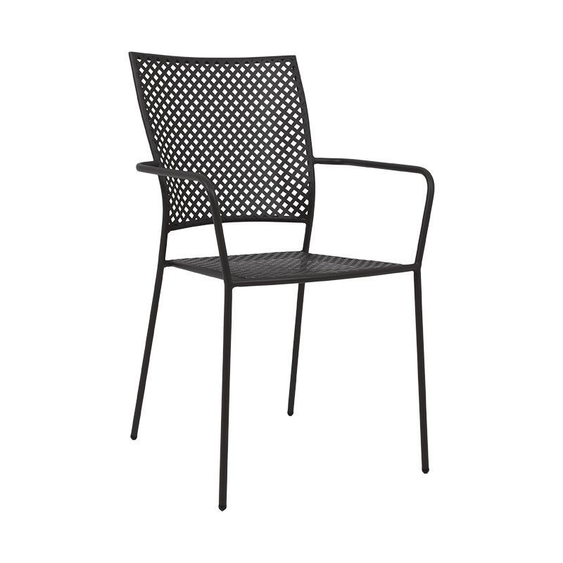 Καρέκλα 102 Fylliana Μεταλλική Καφέ 53x55x90 εκ.