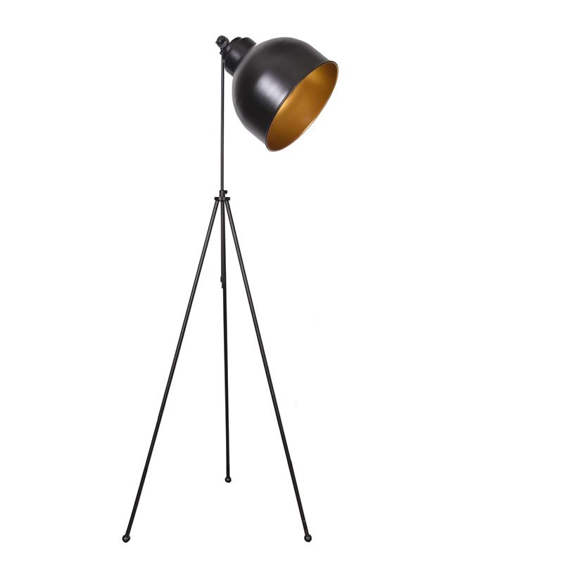 Φωτιστικό Δαπέδου 0021 Fylliana Μαύρο - Χρυσό 56x56x158 εκ.