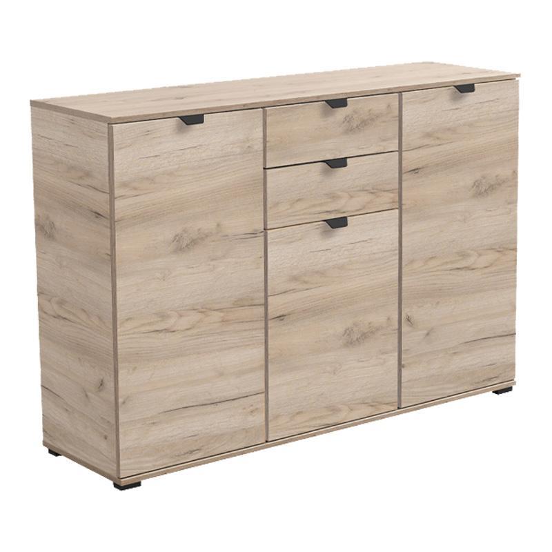 Κομότα - Μπουφές Duero 3K2F Γκρί Δρύς 135x40x95 εκ.