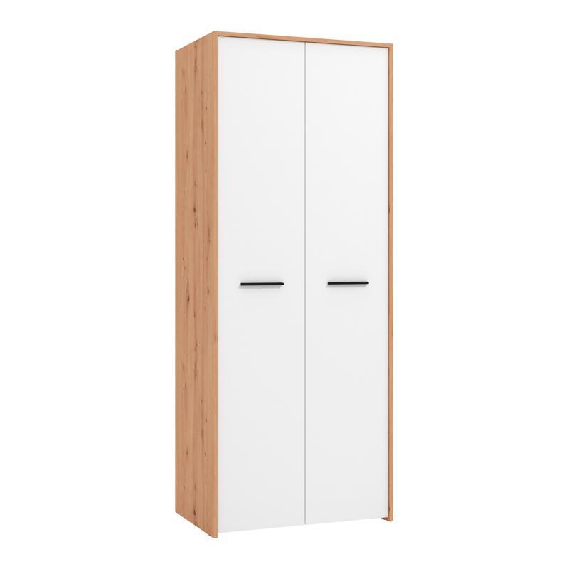 Ντουλάπα Varadero 2K Artisan Oak - Λευκό 80,5x53x203,5 εκ.