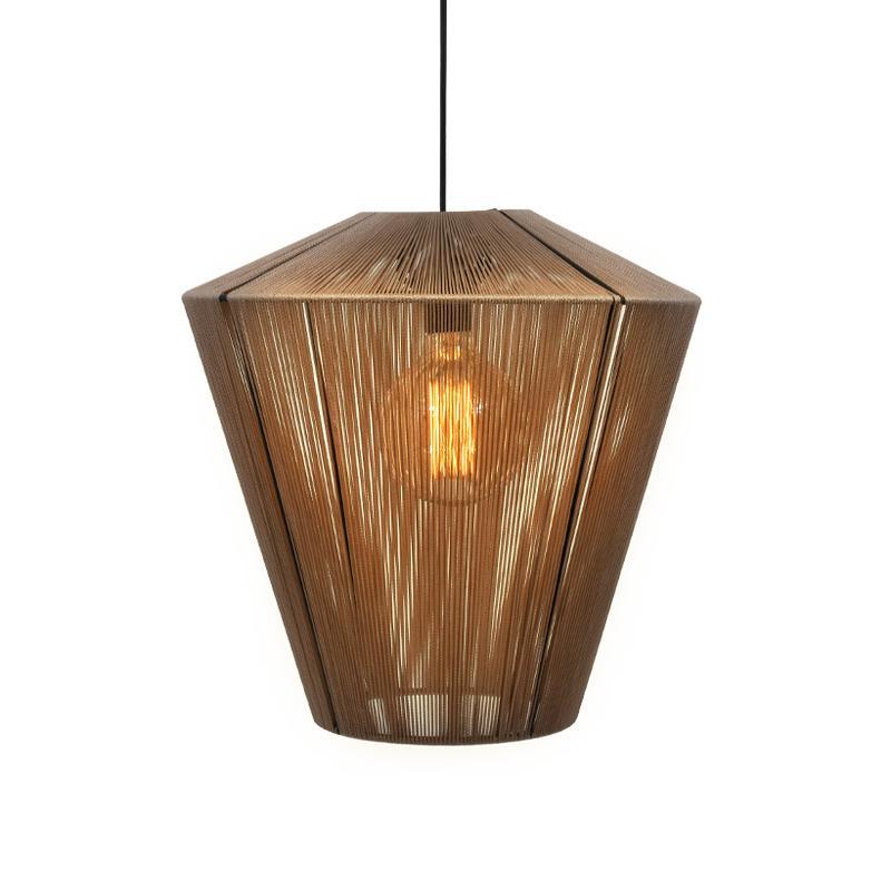 Φωτιστικό Οροφής Μονόφωτο Cord Fylliana Καφέ 40x40 εκ.