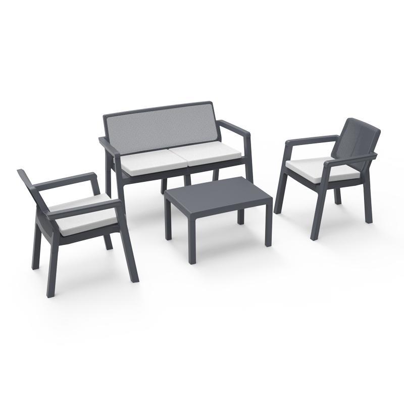 Σετ κήπου Prestige Fylliana 4 τεμ Ανθρακί