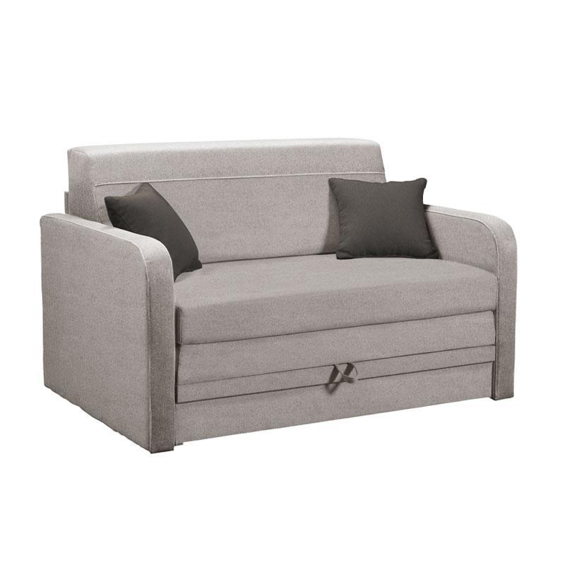 Καναπές - Κρεβάτι Shadow F120 2θέσιος Μπέζ - Καφέ 137x97x85 εκ.