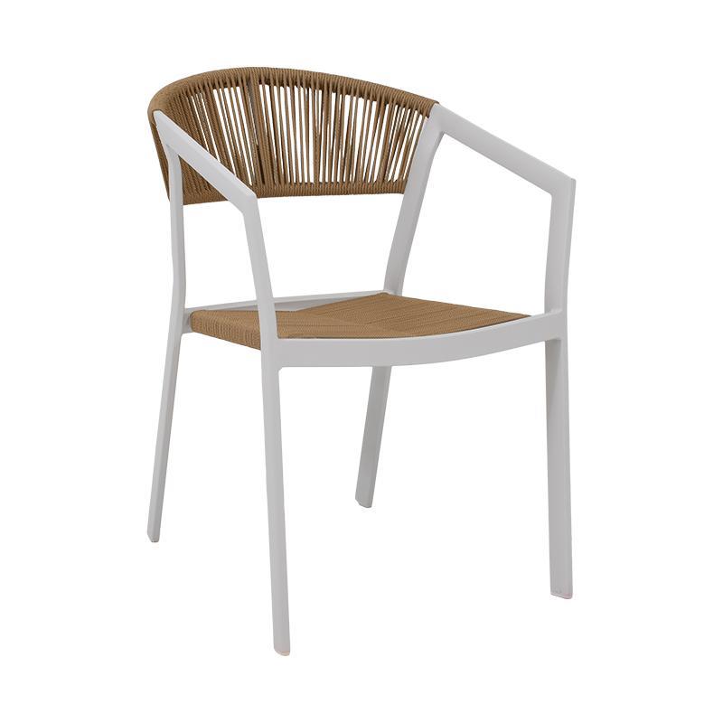 Καρέκλα Djenne Fylliana Λευκό 57x61x81 εκ.