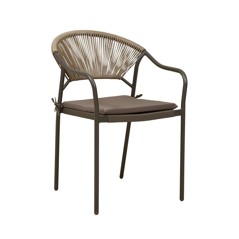 Καρέκλα FL2100 Fylliana Μεταλλική Καφέ 55x61x85 εκ.