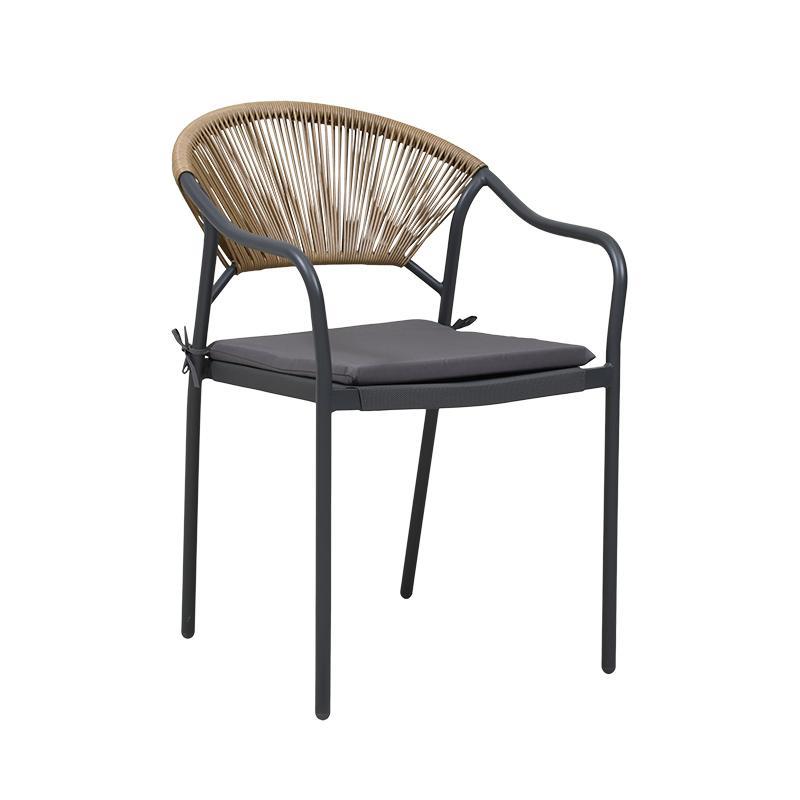 Καρέκλα FL2100 Fylliana Μεταλλική Γκρί 55x61x85 εκ.