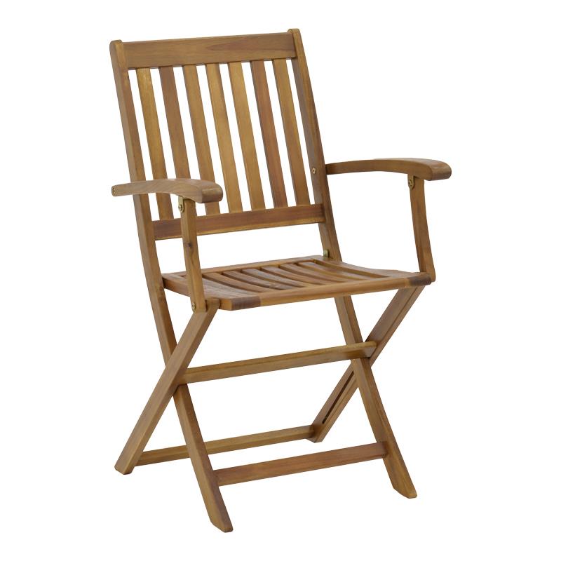 Καρέκλα - Πολυθρόνα Joter πτυσσόμενη ξύλο ακακίας φυσικό 53x60x90 εκ.