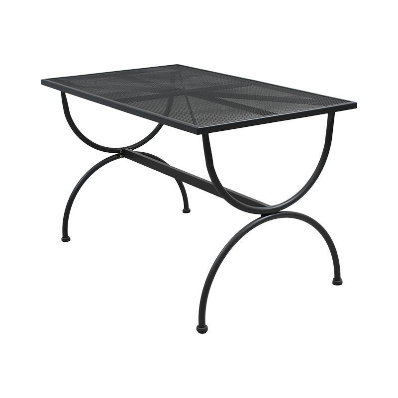 Τραπέζι 191025 Fylliana Μεταλλικό Γκρί 140x80x72 εκ.