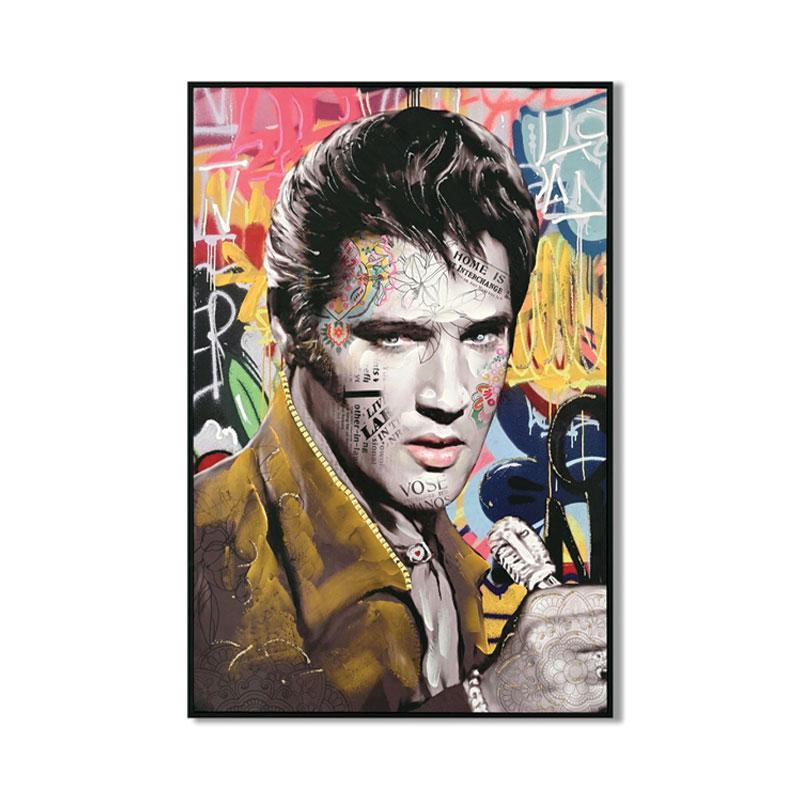 Πίνακας σε Καμβά Elvis Presley με Πλαστικό Πλαίσιο 62x4x92εκ.