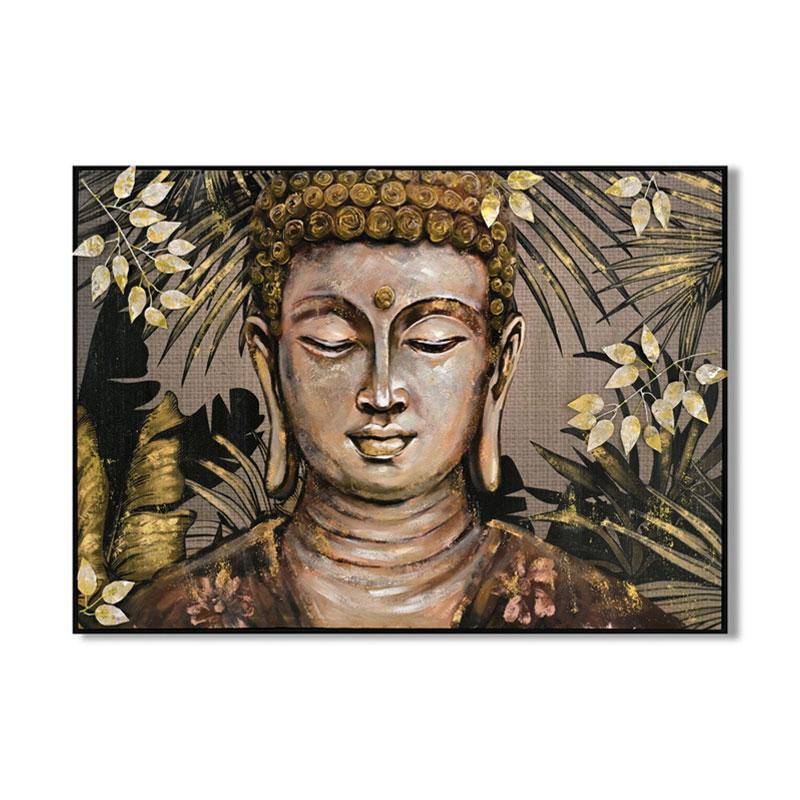 Πίνακας σε Καμβά Buddha με Πλαστικό Πλαίσιο 122x5x82εκ.