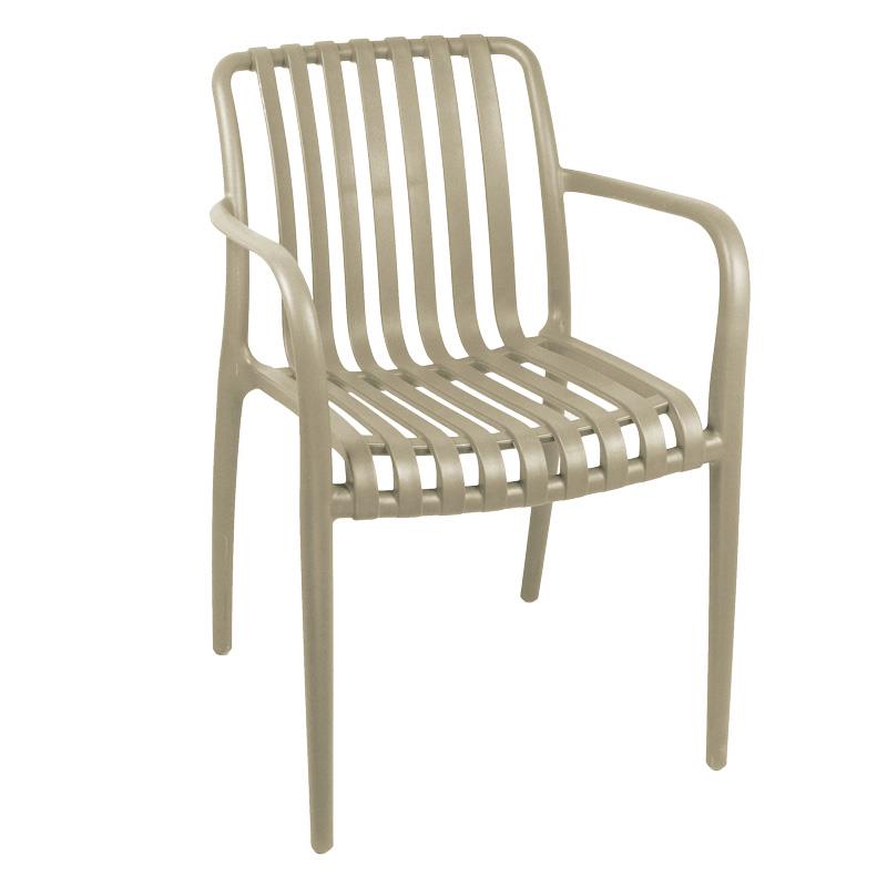 Καρέκλα - Πολυθρόνα Zoi C007 pp σε cappucino απόχρωση 58.5x54x80 εκ.