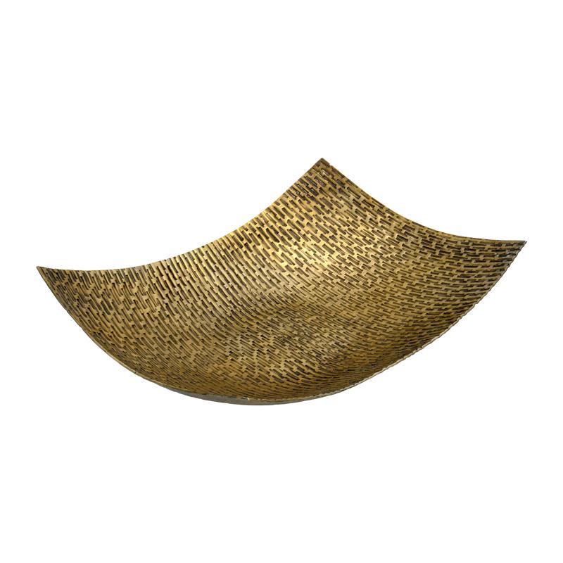 Μεταλλική Διακοσμητική Κουπ FL1200 Fylliana Χρυσό Αντικέ 36x25x7 εκ.