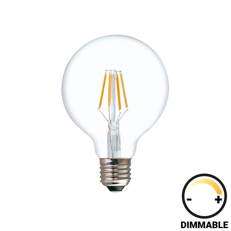Λαμπτήρας LED G95 Bulb dimmable 4W E27 200-220V clear Λαμπτήρας LED G95 Bulb dimmable 4W E27 200-220V clear