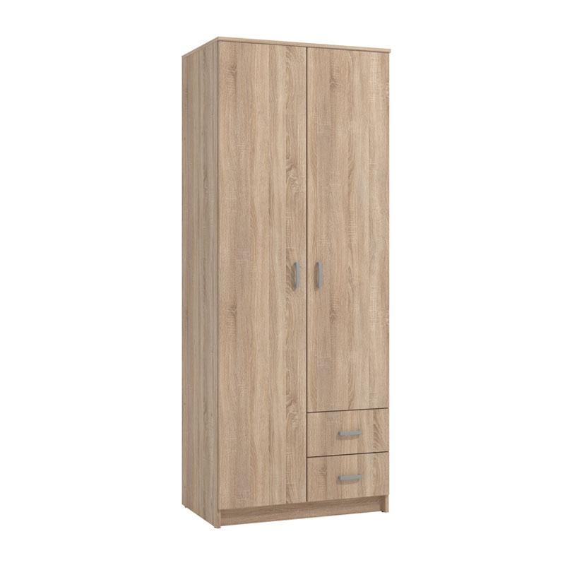 Ντουλάπα Hana 2K3P2F Sonoma  80x52x205 εκ.