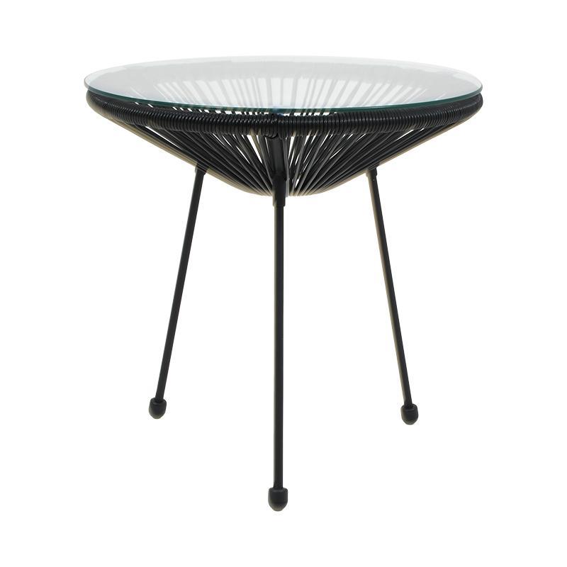 Τραπέζι Morena Fylliana Μαύρο Φ50x45 εκ.