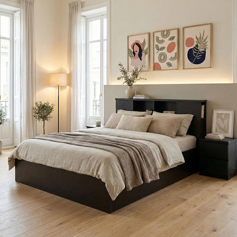 Κρεβάτι διπλό OLYMPUS σε χρώμα wenge 140x200εκ