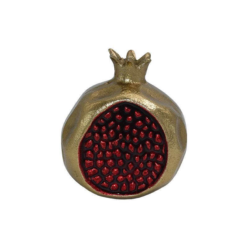 Μεταλλικό Διακοσμητικό Pomegranate FL449 Fylliana Χρυσό-Κόκκινο χρώμα 8x10x11εκ