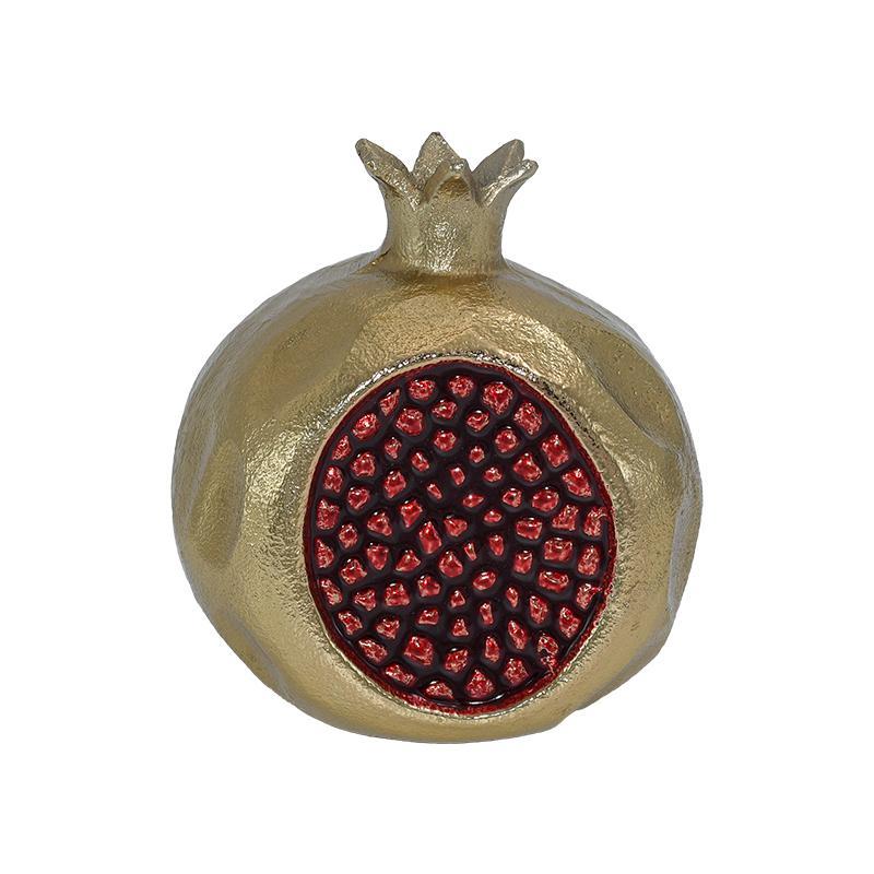 Μεταλλικό Διακοσμητικό Pomegranate FL451 Fylliana Χρυσό-Κόκκινο χρώμα 13x10x13εκ