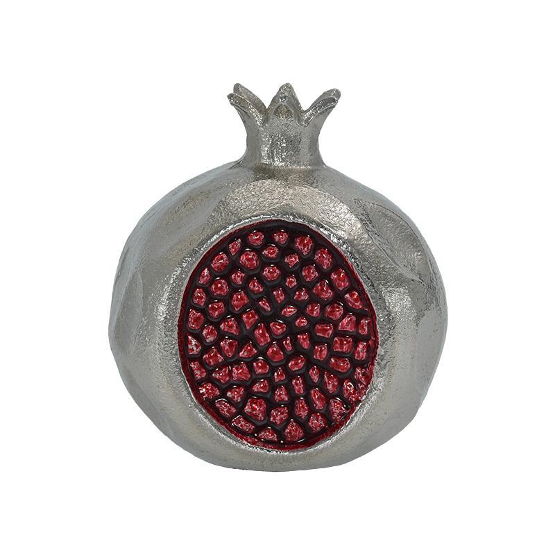 Μεταλλικό Διακοσμητικό Pomegranate FL452 Fylliana Νίκελ-Κόκκινο χρώμα 13x10x13εκ