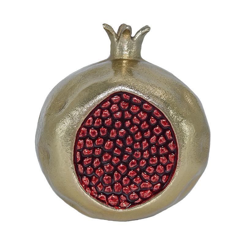 Μεταλλικό Διακοσμητικό Pomegranate FL453 Fylliana Χρυσό-Κόκκινο χρώμα 15x13x16εκ