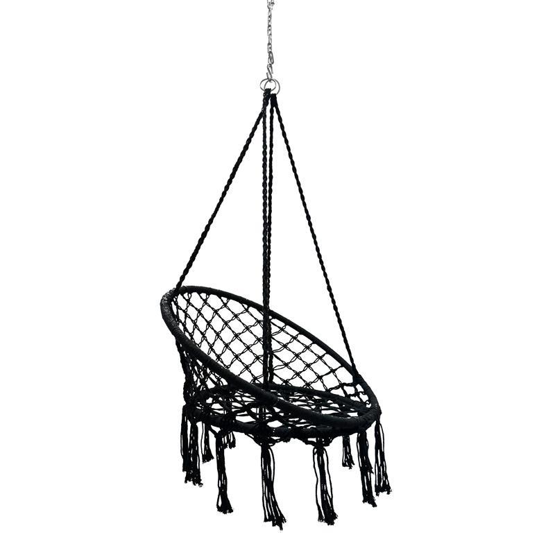 Κούνια κήπου - Αιώρα Nala Fylliana Κρεμαστή Μαύρη 80x80x125 εκ.