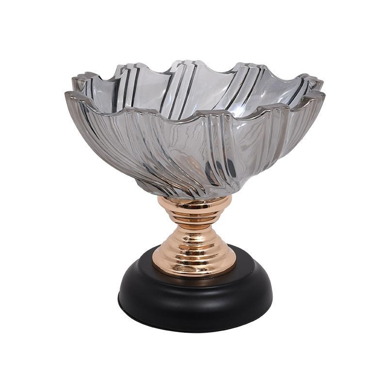 Γυάλινη Φοντανιέρα με βάση FL803 Fylliana Μαύρο 19x15 εκ.