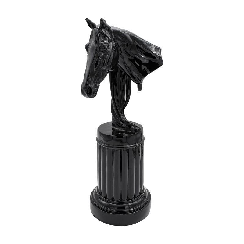 Επιτραπέζια Διακοσμητική Φιγούρα "Άλογο" FL389 Fylliana Μαύρο χρώμα 22x17x50εκ