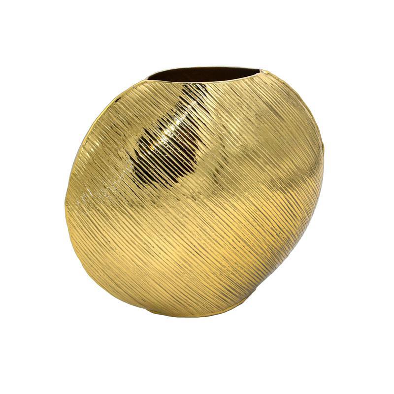 Μεταλλικό Διακοσμητικό Βάζο FL7795 Fylliana Χρυσό 25x10x22 εκ.
