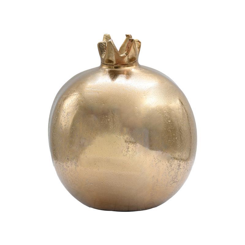 Επιτραπέζιο Διακοσμητικό Ρόδι FL21111 Fylliana Χρυσό χρώμα 14x14εκ