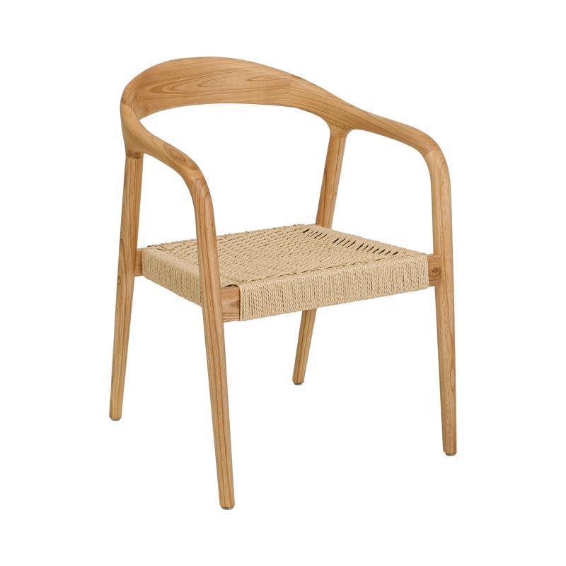 Καρέκλα "Willow" με Μπράτσα από Μασίφ Ξύλο Ash σε Φυσικό χρώμα 56x56x78εκ.