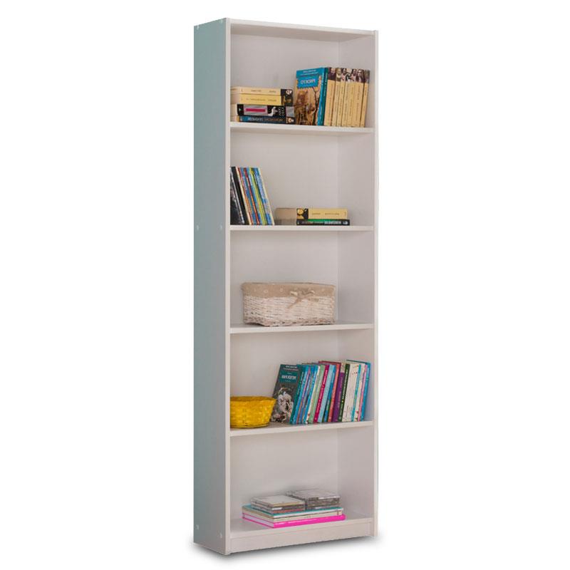 Βιβλιοθήκη Max σε λευκό χρώμα 58x23x170εκ