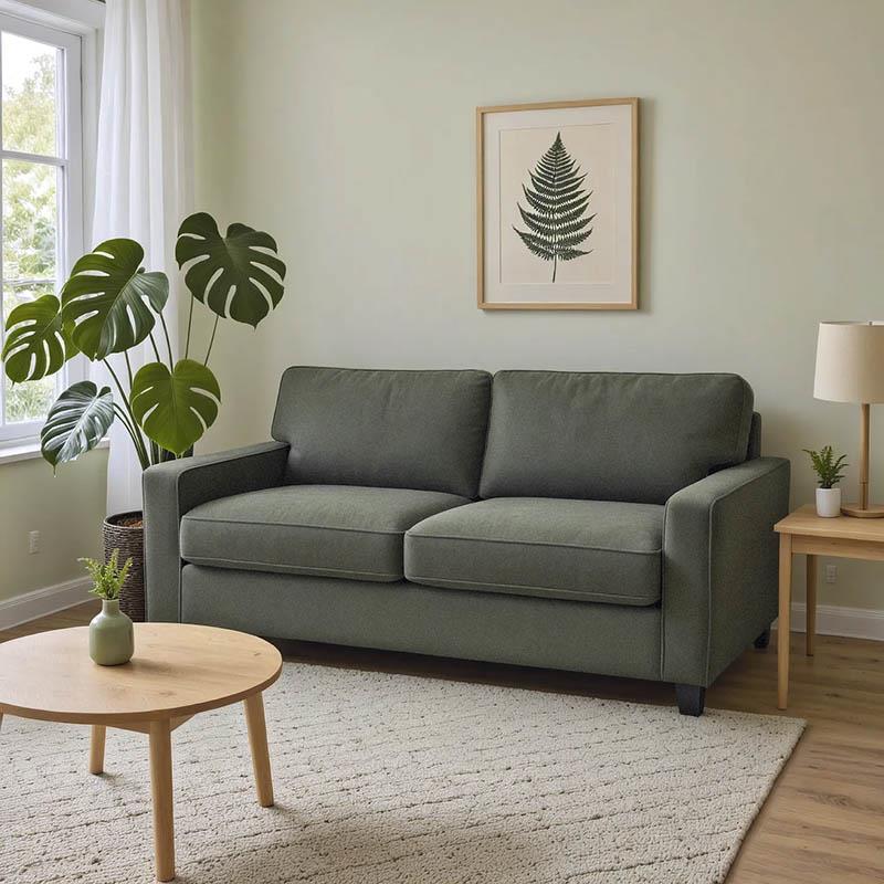 Καναπές - Κρεβάτι Polaris 2θέσιος Ύφασμα Χακί 181x91x83 εκ.