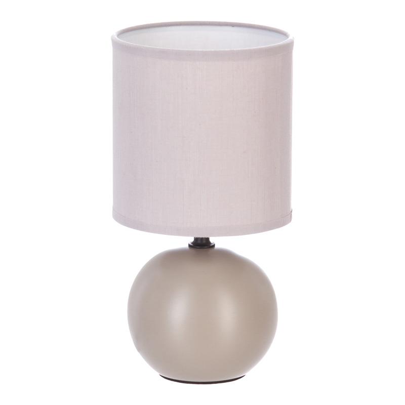 Επιτραπέζιο φωτιστικό PWL-1210 Ε14 κεραμικό σε γκρι-καφέ απόχρωση Φ13x25εκ