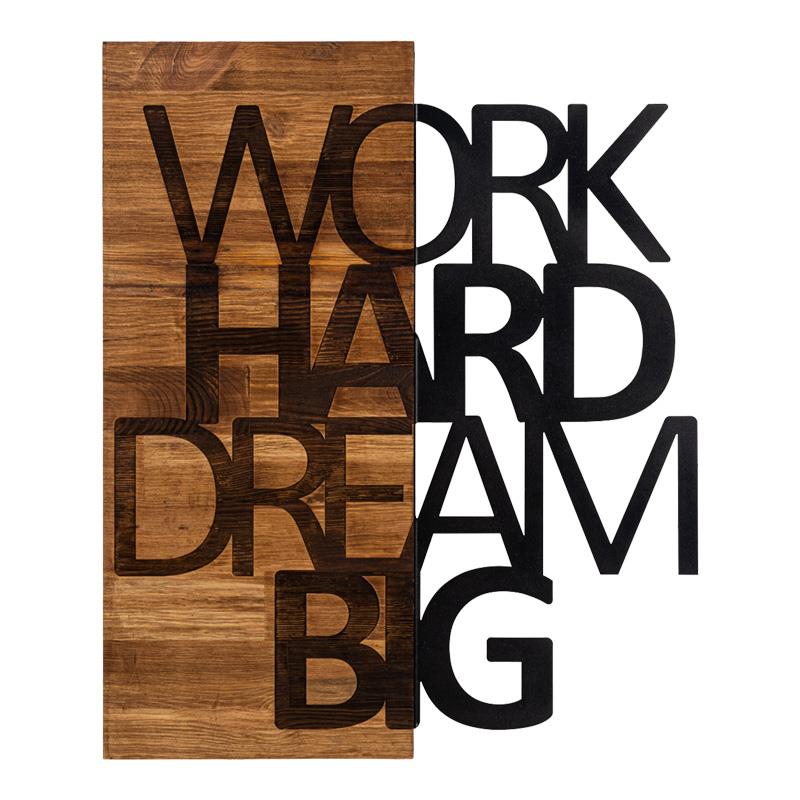 Διακοσμητικό Τοίχου Deseze Ξύλο Πεύκου Φυσικό με Μαύρο Μέταλλο 48x3x58εκ.