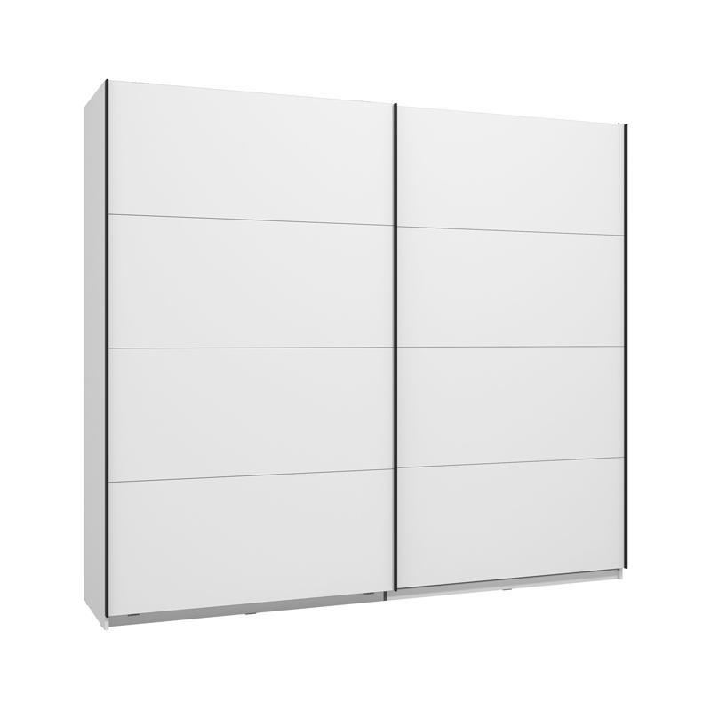 Ντουλάπα Συρόμενη GARD 245 Δίφυλλη Opaque White 245x61x218εκ.