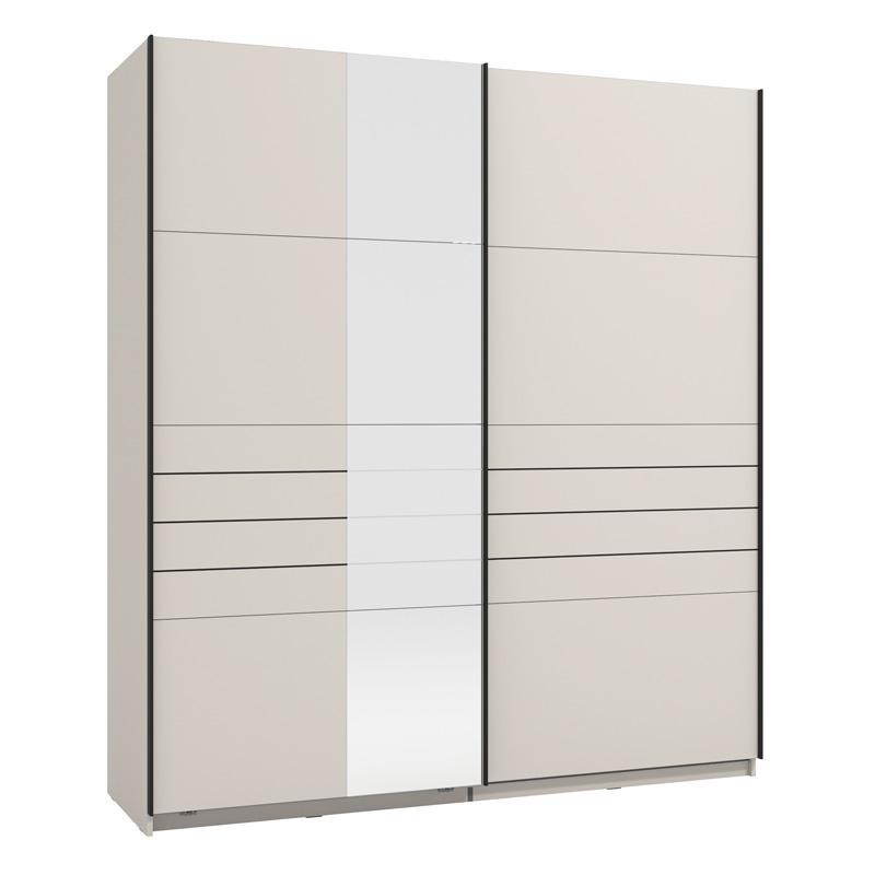 Ντουλάπα Συρόμενη VEYMONT 200 OG με Καθρέπτη Cashmere 195x61x218εκ.