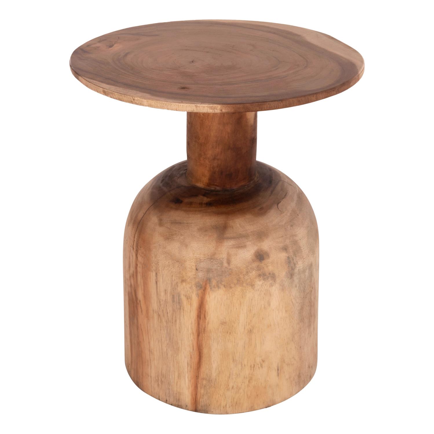 Βοηθητικό Τραπεζάκι σαλονιού PUMBE C9891.11 Ξύλο Suar Φυσικό Φ40x50Υ εκ.