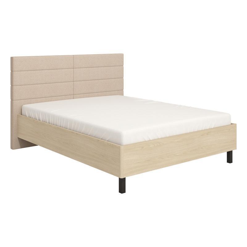 Επενδυμένο Κρεβάτι ARBELA Διπλό Light Port με Ύφασμα Μπέζ 160x200εκ.