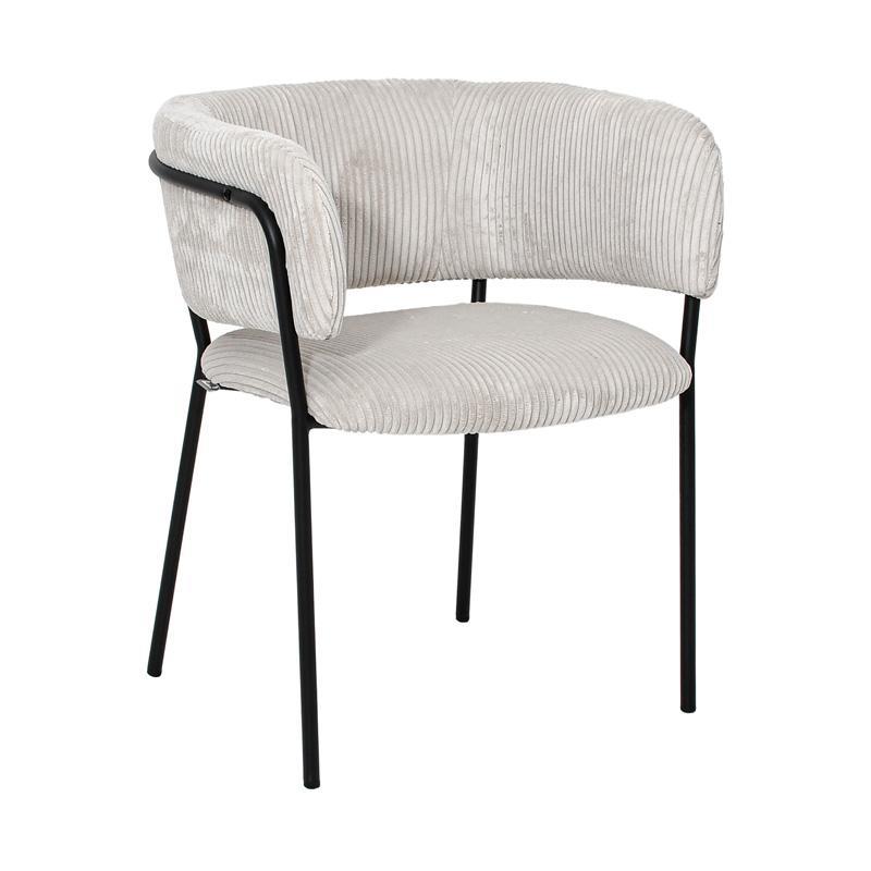 Πολυθρόνα FL3042 Fylliana Μπέζ ύφασμα με Μεταλλικά πόδια 59x57x75εκ