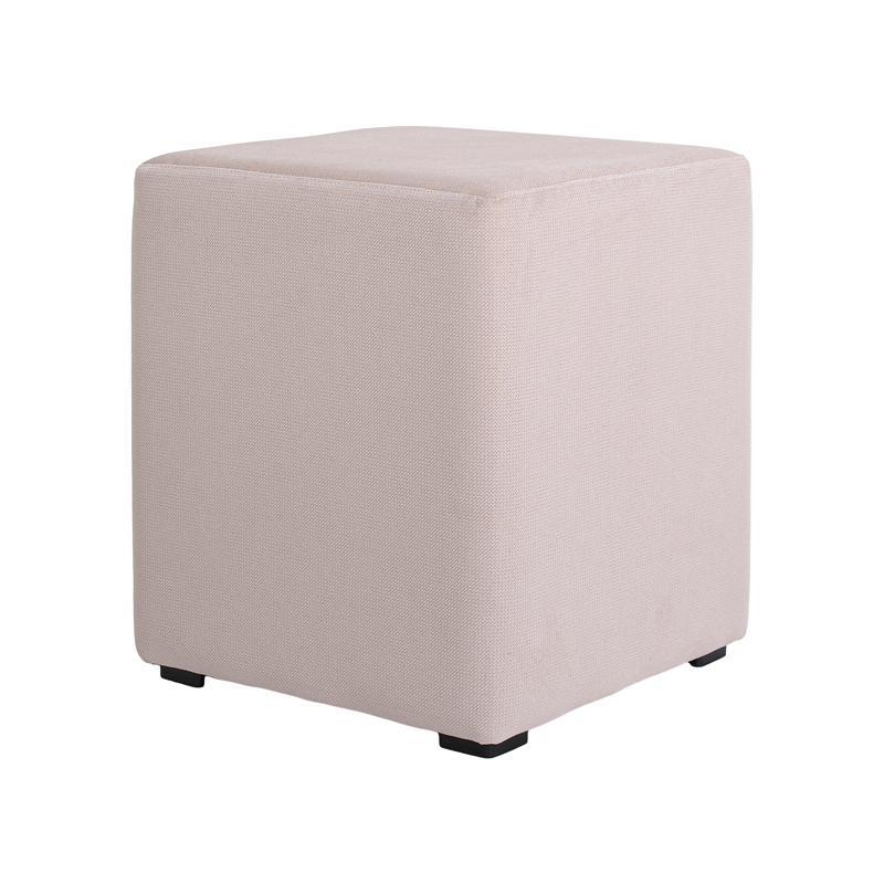 Σκαμπό Boxy Fylliana Τετράγωνο Μπέζ 35x35x41εκ.