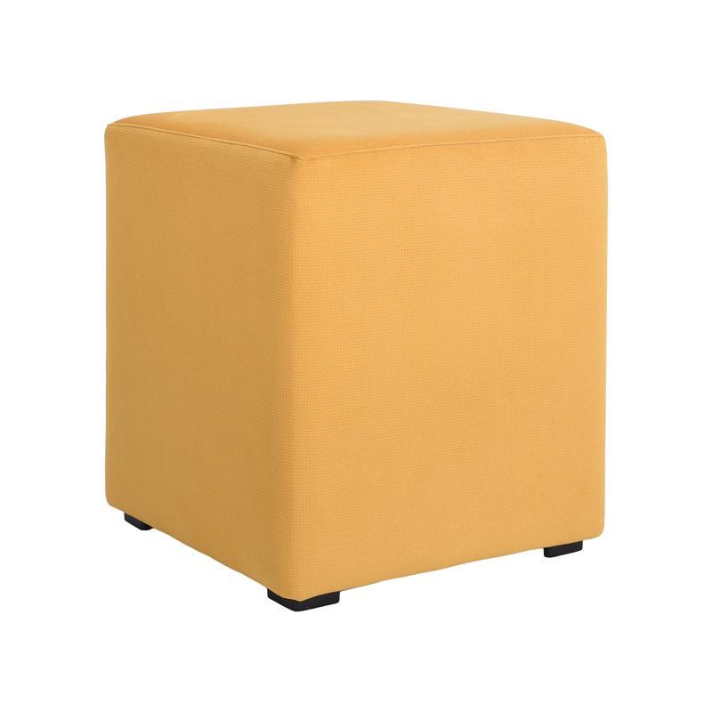 Σκαμπό Boxy Fylliana Τετράγωνο Κίτρινο 35x35x41εκ.