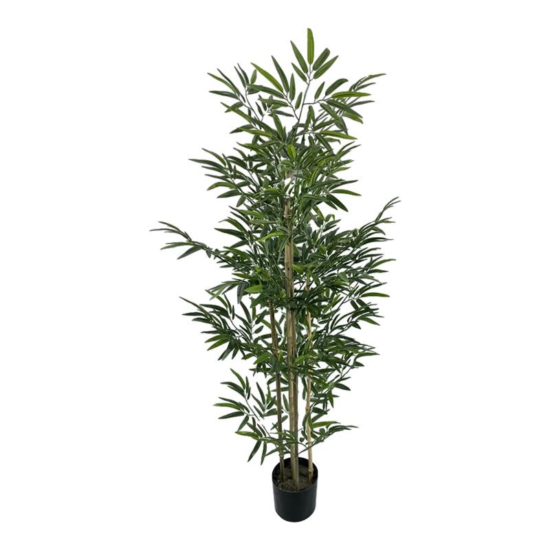 Διακοσμητικό φυτό Bamboo σε γλάστρα Inart πράσινο pp Υ150εκ