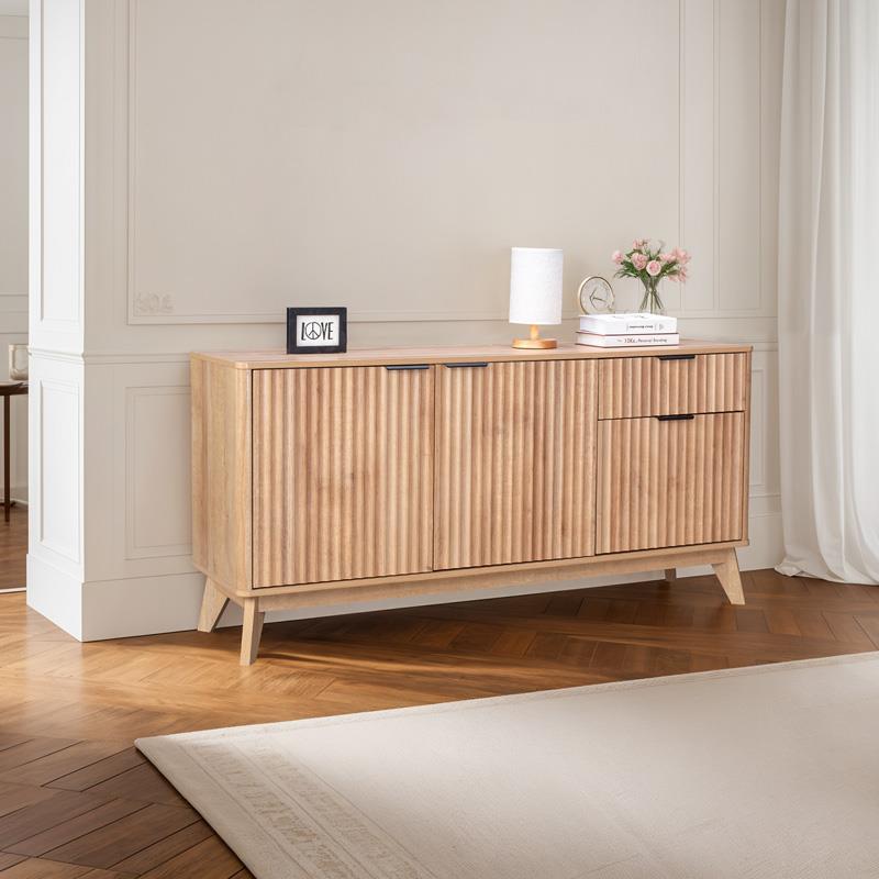 Μπουφές Hamea mdf σε φυσική απόχρωση 150x39,5x73εκ.