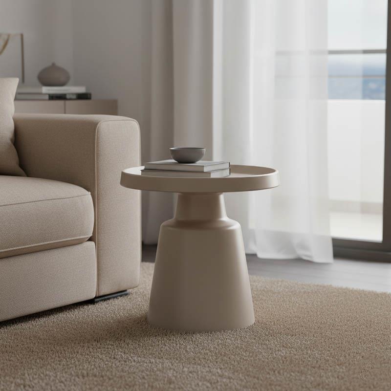 Βοηθητικό τραπεζάκι σαλονιού Ginoze Inart μέταλλο σε cappuccino Φ50x48.5εκ Βοηθητικό τραπεζάκι σαλονιού Ginoze Inart μέταλλο σε cappuccino Φ50x48.5εκ