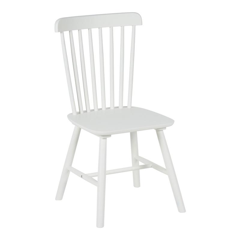 Καρέκλα Melia rubberwood σε λευκή απόχρωση 45x51x87εκ